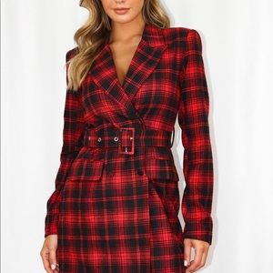 Plaid Blazer Dress